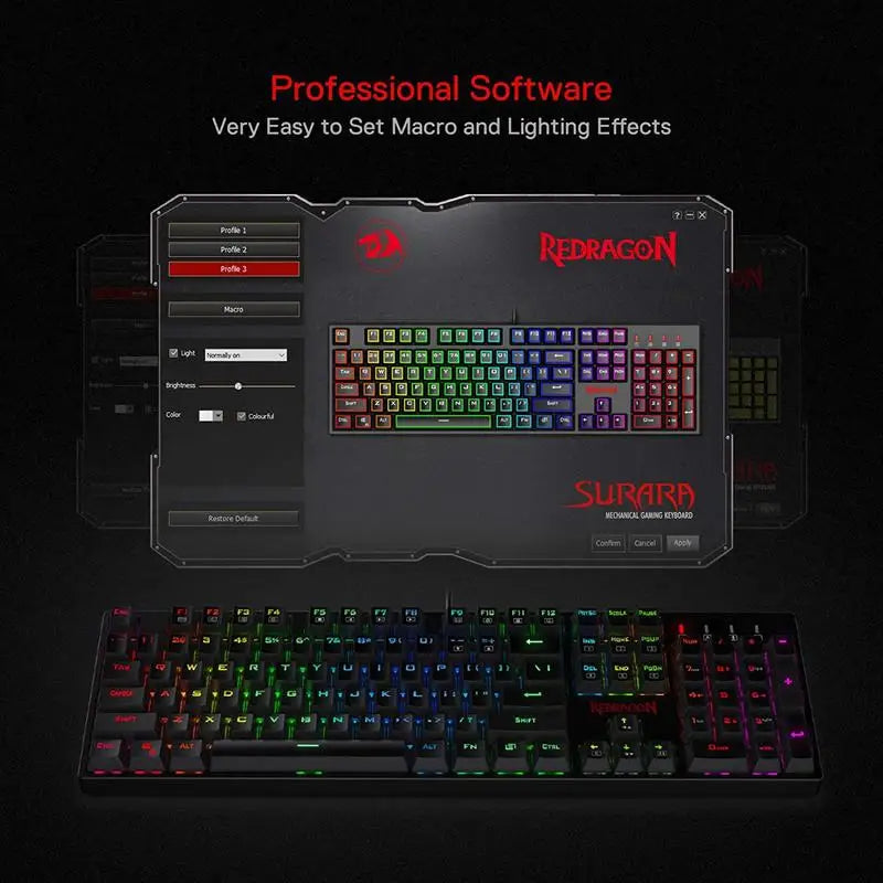 SURARA K582 Apex | Quiet Red Switch Gaming Keyboard