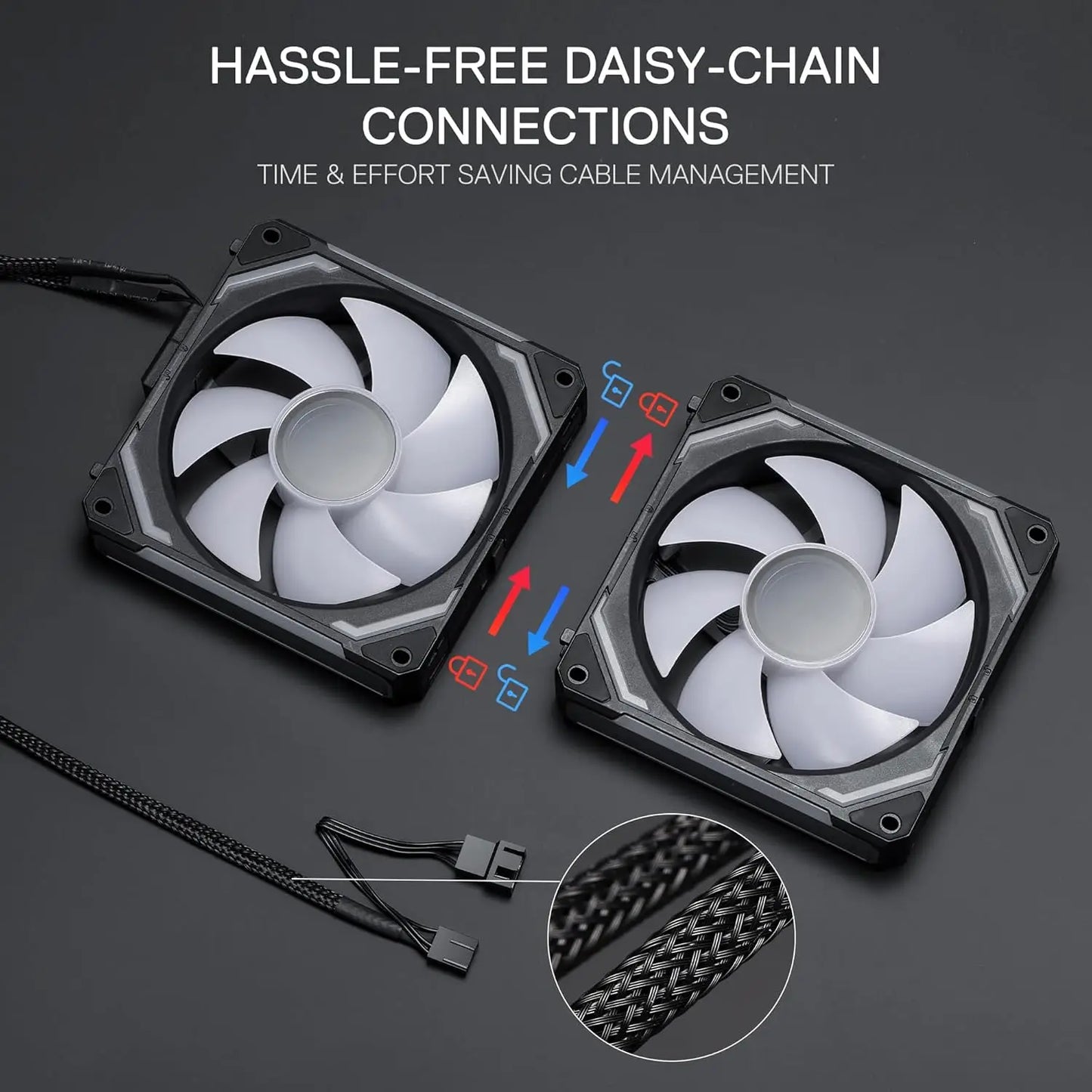Vortex 120mm ARGB PWM PC Case Fan | High-Static Pressure Cooling