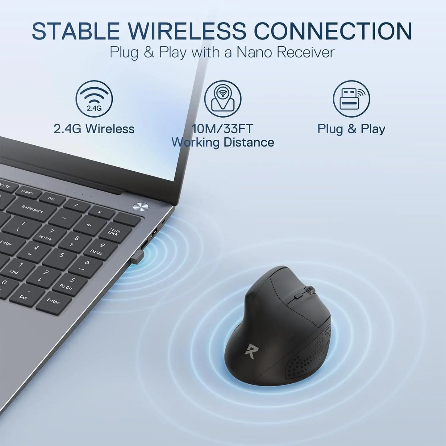 Zenith Vertical | 2.4GHz Wireless Ergonomic Mouse
