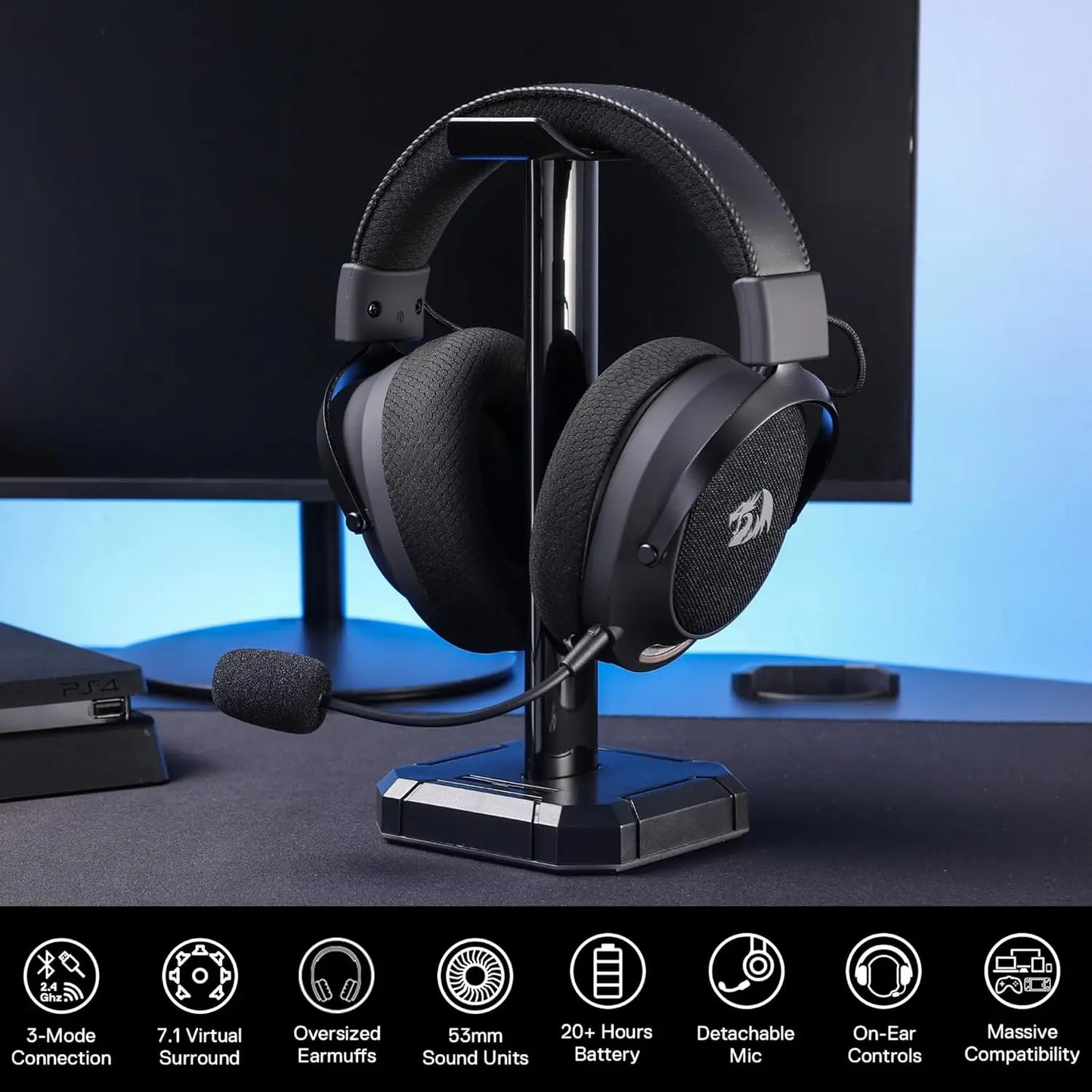 H858 Gray Shadow | Pro Wireless Hybrid Headset
