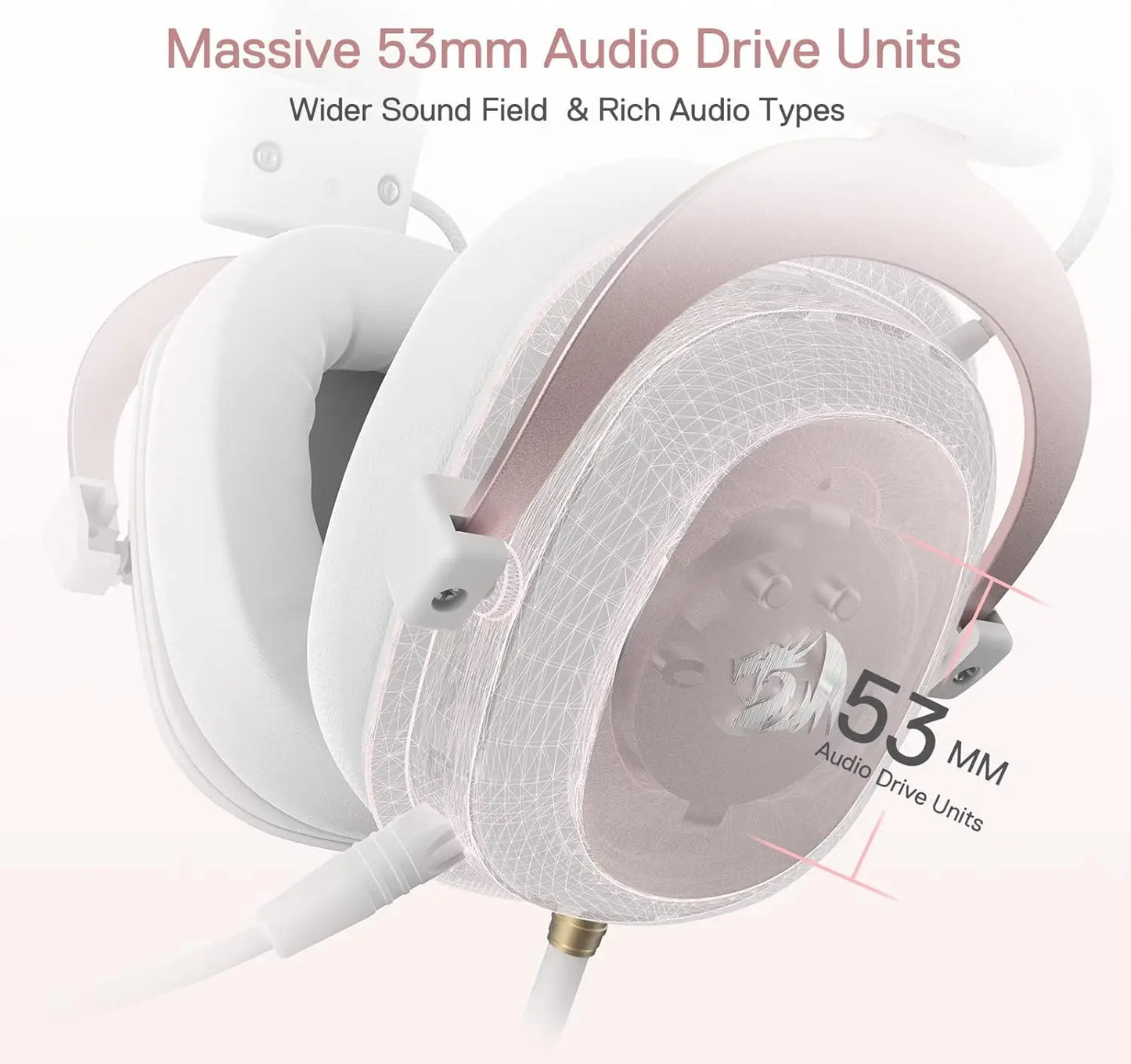 H510 Zeus Pure White | Pro-Grade Studio Gaming Headset