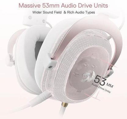 H510 Zeus Pure White | Pro-Grade Studio Gaming Headset