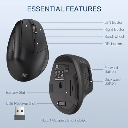 Zenith Vertical | 2.4GHz Wireless Ergonomic Mouse