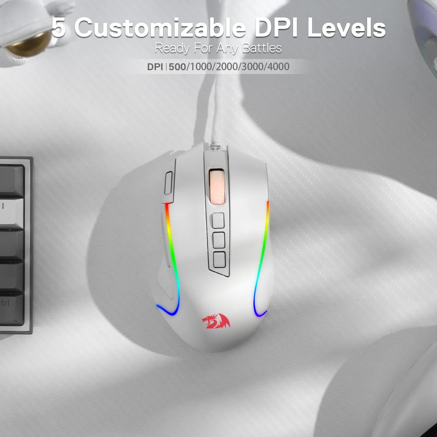 M612 Predator Pure White | Pro Macro Gaming Mouse
