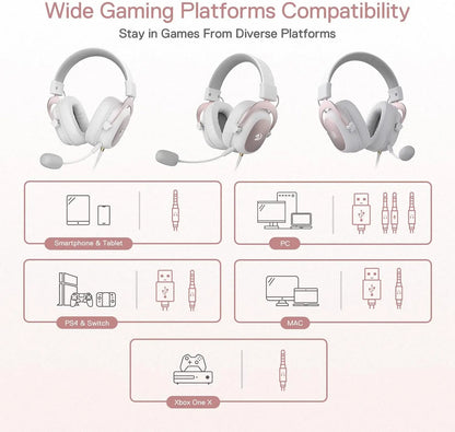 H510 Zeus Pure White | Pro-Grade Studio Gaming Headset