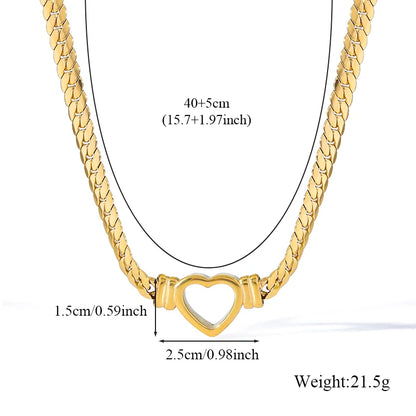 Luxe Heart Chain Set