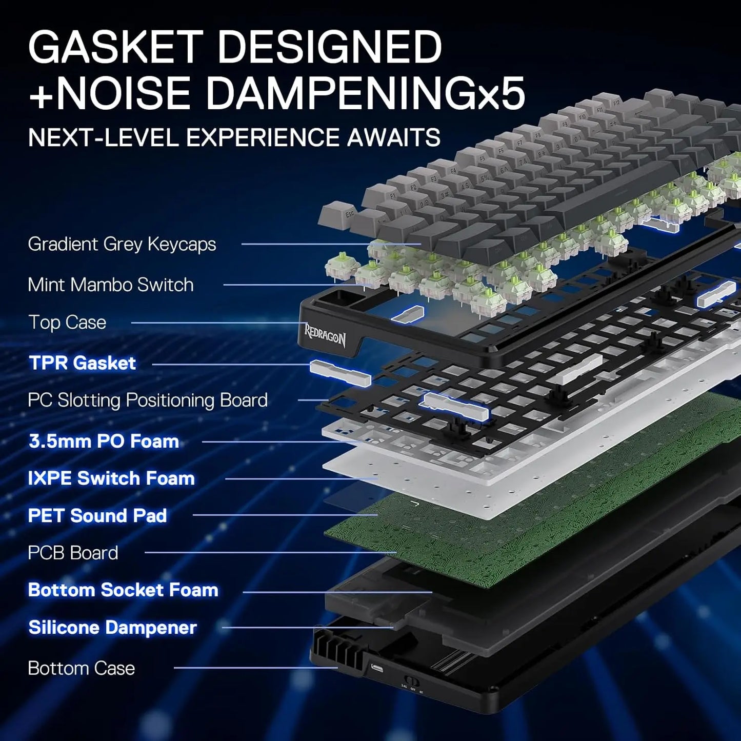 Mirage 75% Gasket-Mounted Mechanical Keyboard | Pro Triple-Mode Wireless